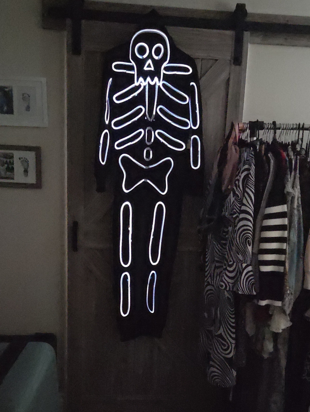 TIPSY ELVES Black LED Skeleton Unisex Halloween Costume